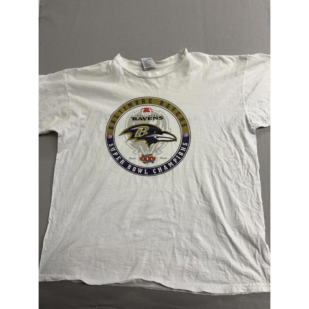 Super Bowl Baltimore Ravens Champions T-shirt XXXV 2001 -XXL